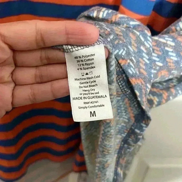 LulaRoe Irma Striped and Geometric Print Drop Sleeve Top Bundle | size medium - Picture 7 of 8